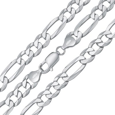 SILVEGO Stříbrný masivní řetěz Figaro pro muže rhodiovaný TTTA3P2006LN – Zboží Mobilmania