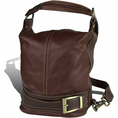Toscanto dámská taška přes rameno batoh kožená taška hnědá D2OTT104SN