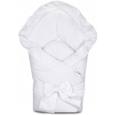 Baby Nellys zavinovačka s volánkem a stuhou bílá – Zboží Mobilmania