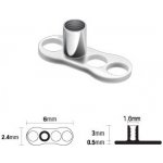 Šperky4U Kompletní microdermal piercing čirý kamínek MD028C-05 – Zboží Dáma