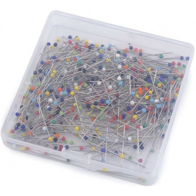 Špendlíky se skleněnou hlavičkou délka 30 mm Varianta: mix, Balení: 1 krab. 56043/141696/258240 – Hledejceny.cz