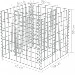 Dekorhome Gabionový vyvýšený záhon pozinkovaná ocel 270x90x100 cm – Zboží Mobilmania