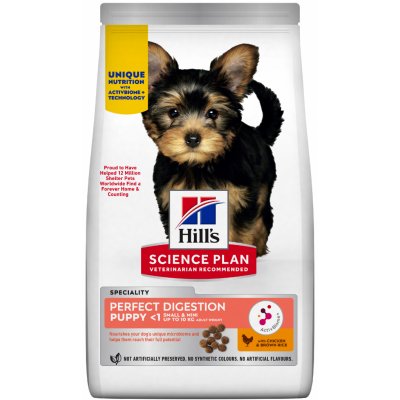 Hill’s Science Plan+AB PftDig Puppy Sm&Mini Chicke Rice 4 kg