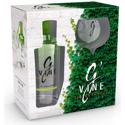 G’Vine Gin de France Floraison 40% 0,7 l (dárkové balení 1 sklenice) – Hledejceny.cz