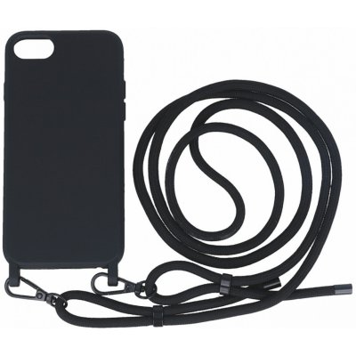 TopQ Simple iPhone SE 2020 černé se šňůrkou