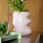 Hübsch Váza Lote, růžová, výška 25 cm, sklo - 662115 – Hledejceny.cz