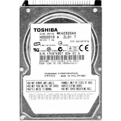 Toshiba 40GB PATA IDE/ATA 2,5", MK4032GAX – Hledejceny.cz