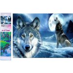 Norimpex Diamantové malování Vlčí úplněk 30 x 40 cm – Sleviste.cz
