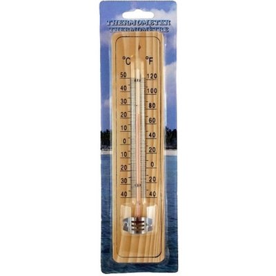 Nástěnný dřevěný teploměr 22 cm – Hledejceny.cz