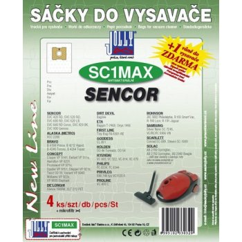 ETA Sencor JOLLY Sáčky do vysavače SC1 MAX textilní 4 ks a filtr pro  vysavač od 126 Kč - Heureka.cz