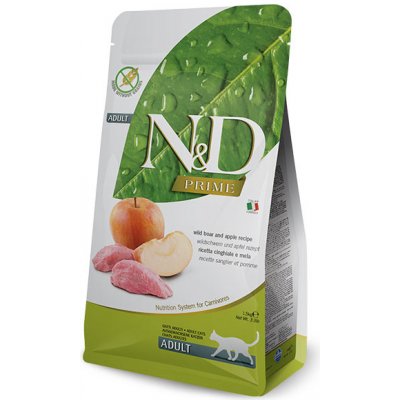 N&D Prime Cat Adult Wild Boar and Apple 1,5 kg – Zboží Mobilmania