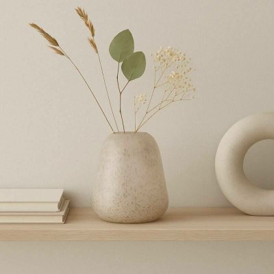 BePureHome Skleněná váza Summer béžová 21 cm – Hledejceny.cz