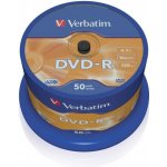 Verbatim DVD-R 4,7GB 16x, Advanced AZO, cakebox, 50ks (43548) – Hledejceny.cz