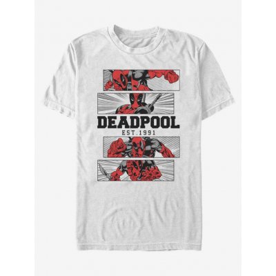 Zoot.Fan Marvel Deadpool 4 Panel 2 Tone triko pánské bílá