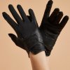 Jezdecká rukavice FOUGANZA rukavice Classic s koženým dílem černé