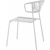 Zahradní židle a křeslo Scab ARMCHAIR LISA CLUB - zahradní židle s područkami holubičí šeď PVC výplet SCAB P10 - bílá