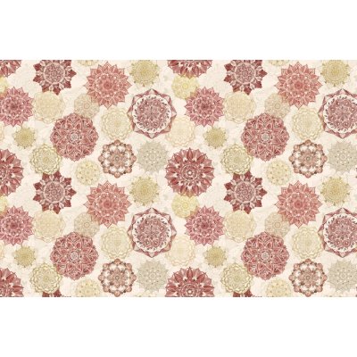 Darré Zbytek bavlněné látky Mandaly bordová - 60 x 150 cm – Hledejceny.cz