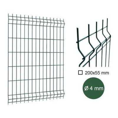 Dílec plotový PLUTO LIGHT, 3D, drát 4 mm, zelený 2500 x 1530 mm, balení 1 ks – Hledejceny.cz