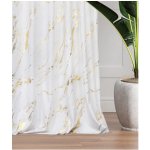 Fliying Sametový závěs na pásce L 786 bílý/zlatý, 140x250 cm (cena za 1 kus) – Zboží Dáma