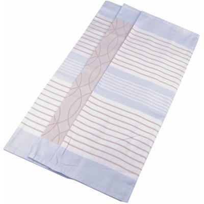 Etex Sada utěrek z egyptské bavlny U02 Ellipse béžová / světle modrá 50 x 70 cm 3 ks – Zboží Dáma