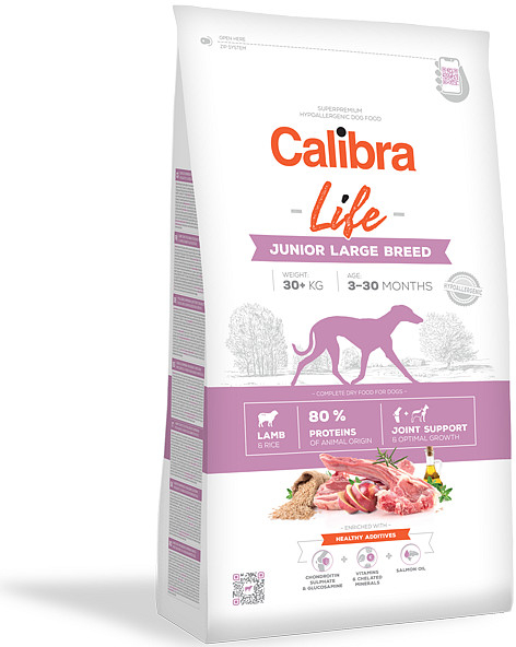Calibra Dog Life Junior Large Breed Lamb 2 x 12 kg