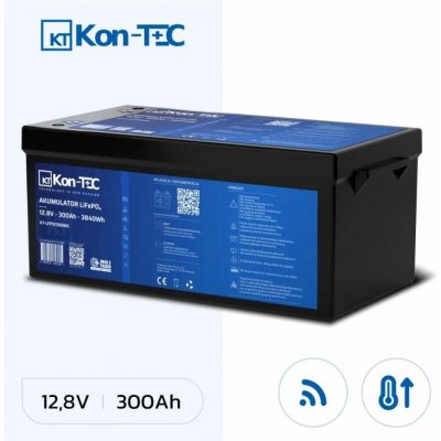 Kon-Tec KT-LFP12300 LiFePO4 12V, 12,8V 300Ah – Zboží Živě