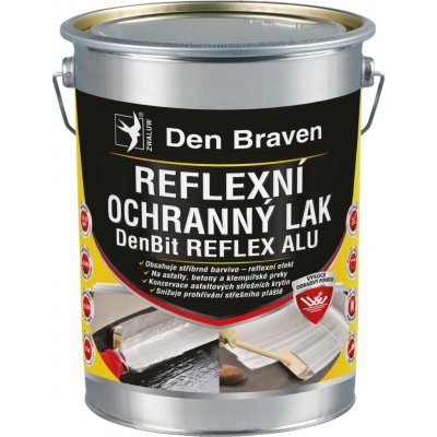 Den Braven Reflexní ochranný lak DenBit REFLEX ALU, plechovka 9 kg, stříbrný – HobbyKompas.cz