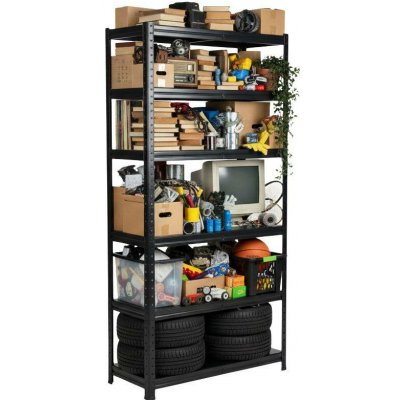Mamutex Standard Regál 180 x 80 x 40 cm 5 polic černý – Sleviste.cz