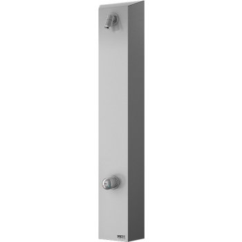SANELA Nerezové sprchové panely Nerezový sprchový nástěnný panel bez piezo tlačítka pro dvě vody, regulace míchací baterií SLZA 21H