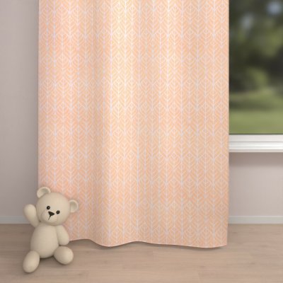 Biante Dětský bavlněný závěs Sandra SA-213 Listy na meruňkově oranžovém 130x220 cm – Hledejceny.cz