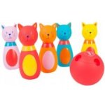 LUDI baby bowling kočičky set 5 soft kuželek s koulí – Zbozi.Blesk.cz