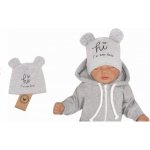 Z&Z Velurová semišková čepička s oušky Teddy šedá – Zboží Mobilmania
