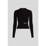 KARL LAGERFELD SVETR JEANS KLJ MOCK NECK SWEATER BLACK – Zboží Dáma