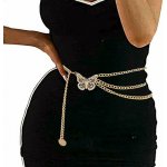 Zlatý řetízek na pas s motýlem – Hledejceny.cz