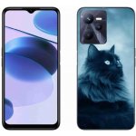 Pouzdro mmCase Realme C35 - černá kočka 1 – Zboží Mobilmania