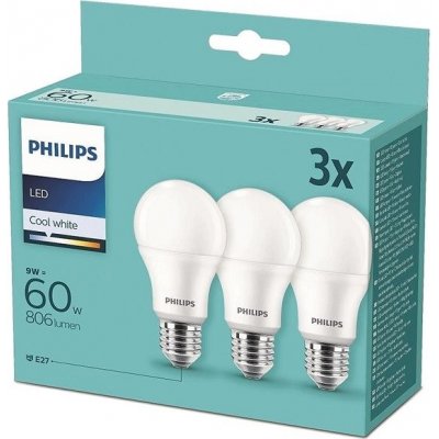 Philips LED 9-60W, E27 4000K, 3ks 929001913395 – Zbozi.Blesk.cz