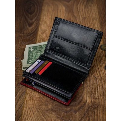 Pánská peněženka Rovicky 331-RBA-D RFID černá + červená
