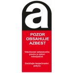 Pozor obsahuje azbest samolepící vinylová fólie 50 x 120 mm – Sleviste.cz