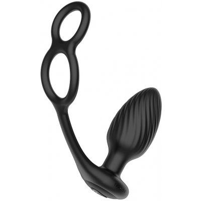 Nexus Tornado Rotating Plug with Cock & Ball Rings Black – Zboží Dáma