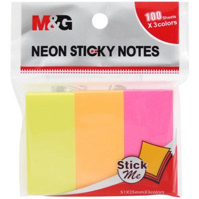 M&G Sada lepících bločků M&G 25x51 mm - 3 neonové barvy – Hledejceny.cz