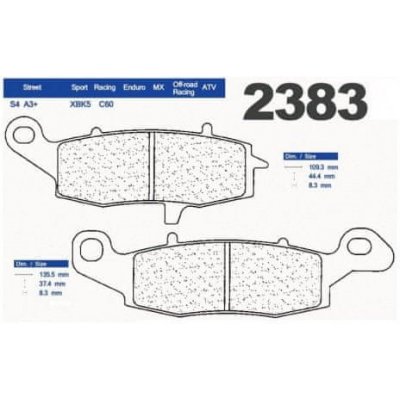 CL BRAKES Přední brzdové destičky CL-Brakes KAWASAKI ER-6f 2006-2011 směs XBK5