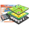Cestovní hra Lean Toys Sada magnetické herní desky 7 v 1 šachy Ludo Backgammon Návrhy