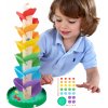 Dřevěná hračka Tooky Toy barevná otočná věž pro děti
