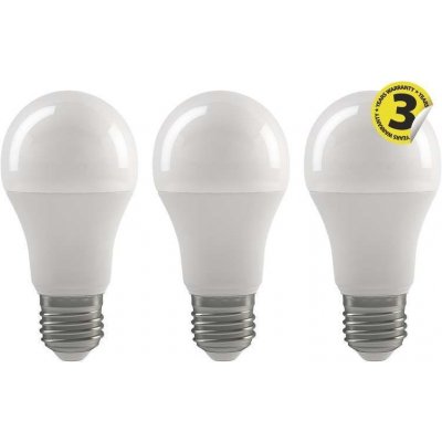 Emos LED žárovka Classic A60, 9W/60W E27, WW teplá bílá, 806 lm, Classic  A+, 3 PACK od 159 Kč - Heureka.cz