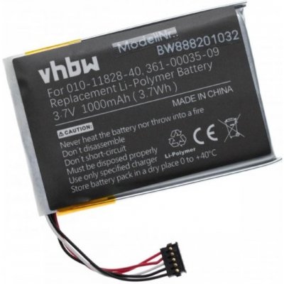 VHBW Baterie pro Garmin T 5 Mini / TT 15 Mini, 1000 mAh - neoriginální