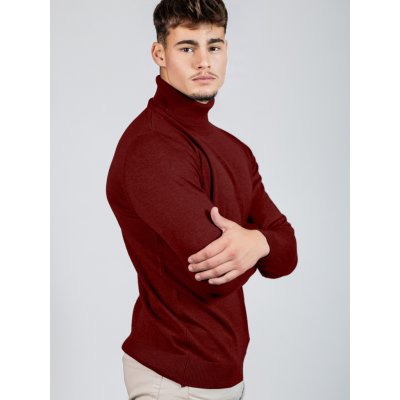 Pánský elegantní bordó rolák – Zboží Dáma