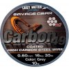 Rybářské lanko Savage Gear Lanko Carbon49 Coated Grey 10m 0,60mm 16kg