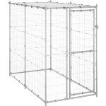 Shumee Venkovní psí kotec pozinkovaná ocel se střechou 1100 x 2200 x 180 cm – Zboží Dáma