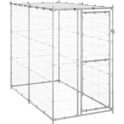 Shumee Venkovní psí kotec pozinkovaná ocel se střechou 1100 x 2200 x 180 cm – Zboží Dáma