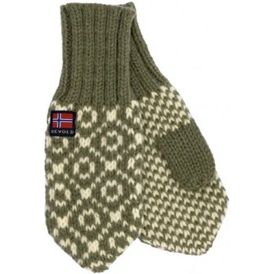 Devold Svalbard Wool mitten olive/offwhite – Zboží Mobilmania